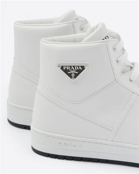 sneakers bianche prada|high top prada sneakers.